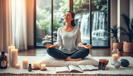 Woman performing yoga for better self-care